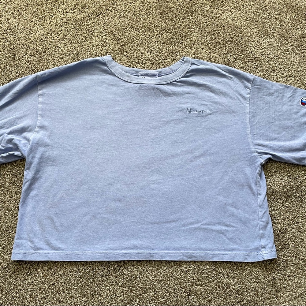 Champion periwinkle crop top 🤍